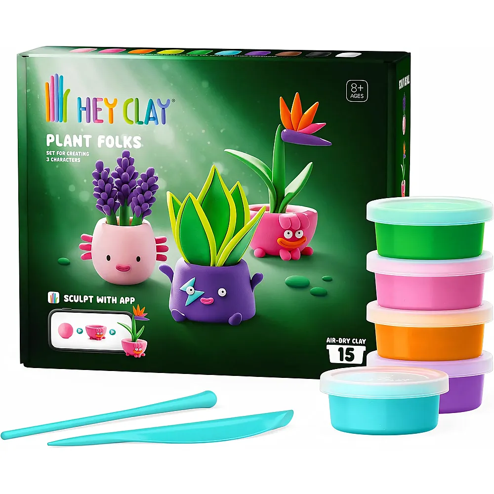 Hey Clay Plant Folks - 15 Dosen - Kneten & Formen