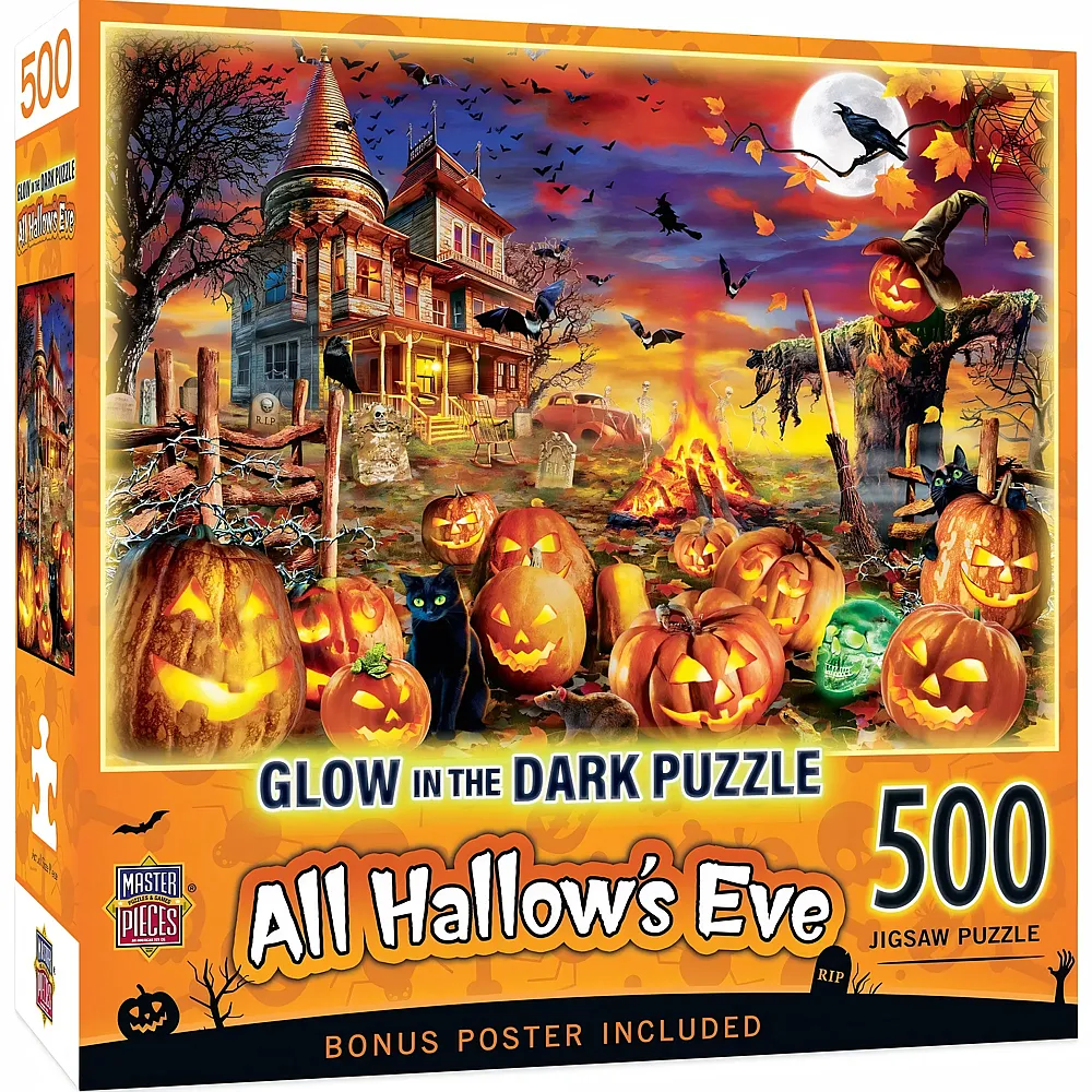 Master Pieces Puzzle Glow in the Dark All Hallow's Eve - 500 Teile