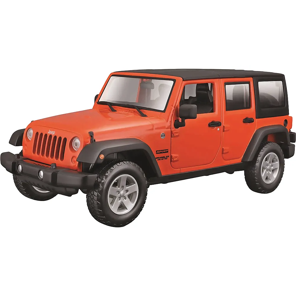 Maisto 1:24 Jeep Wrangler Unlimited 2015 Orange | Die-Cast 1:24