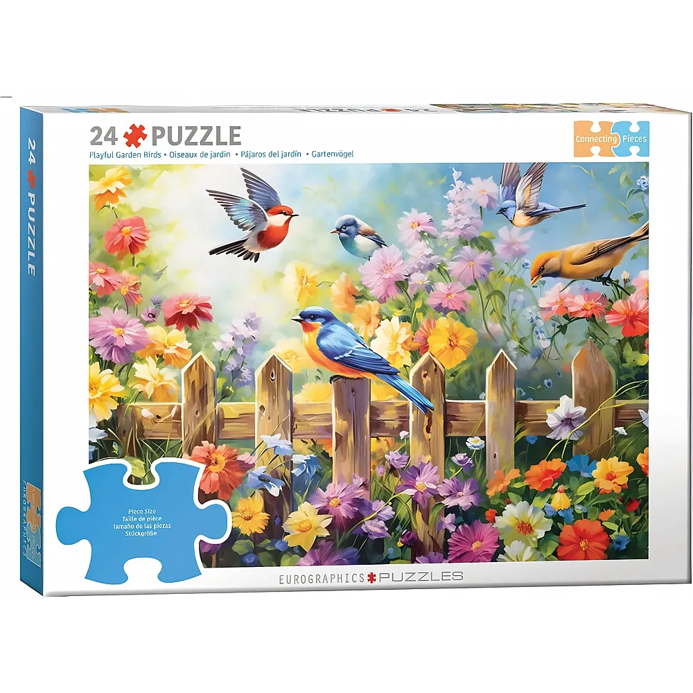 Eurographics Puzzle Connecting Pieces Gartenv�gel - 24 Teile