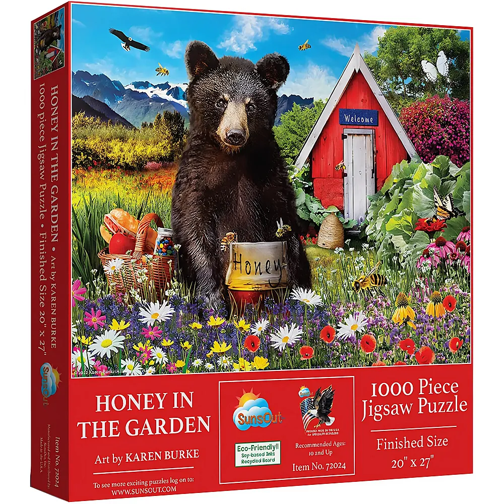 SunsOut Puzzle Karen Burke Honey in the Garden - 1000 Teile