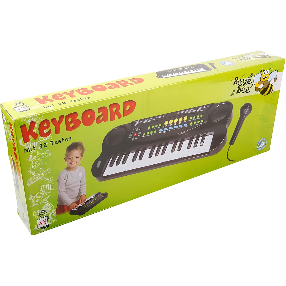 Boogie Bee Elektronisches Keyboard mit Mikrofon | Tasten-Instrumente