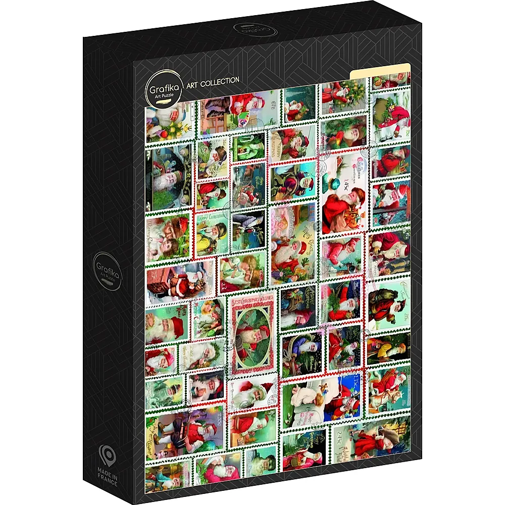 Grafika Puzzle Art Collection Santa Stamps 1000Teile