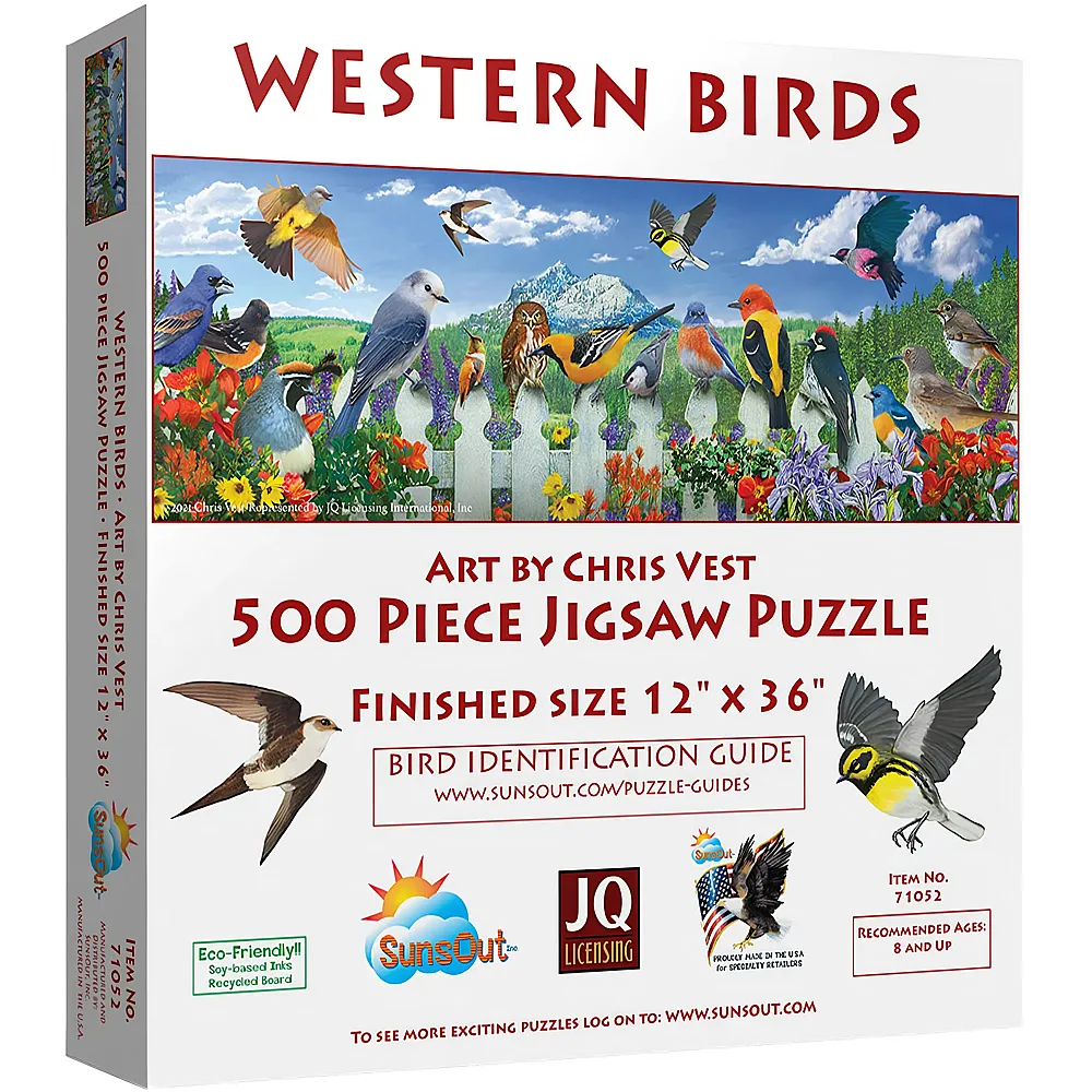 SunsOut Puzzle Chris Vest Western Birds - 500 Teile