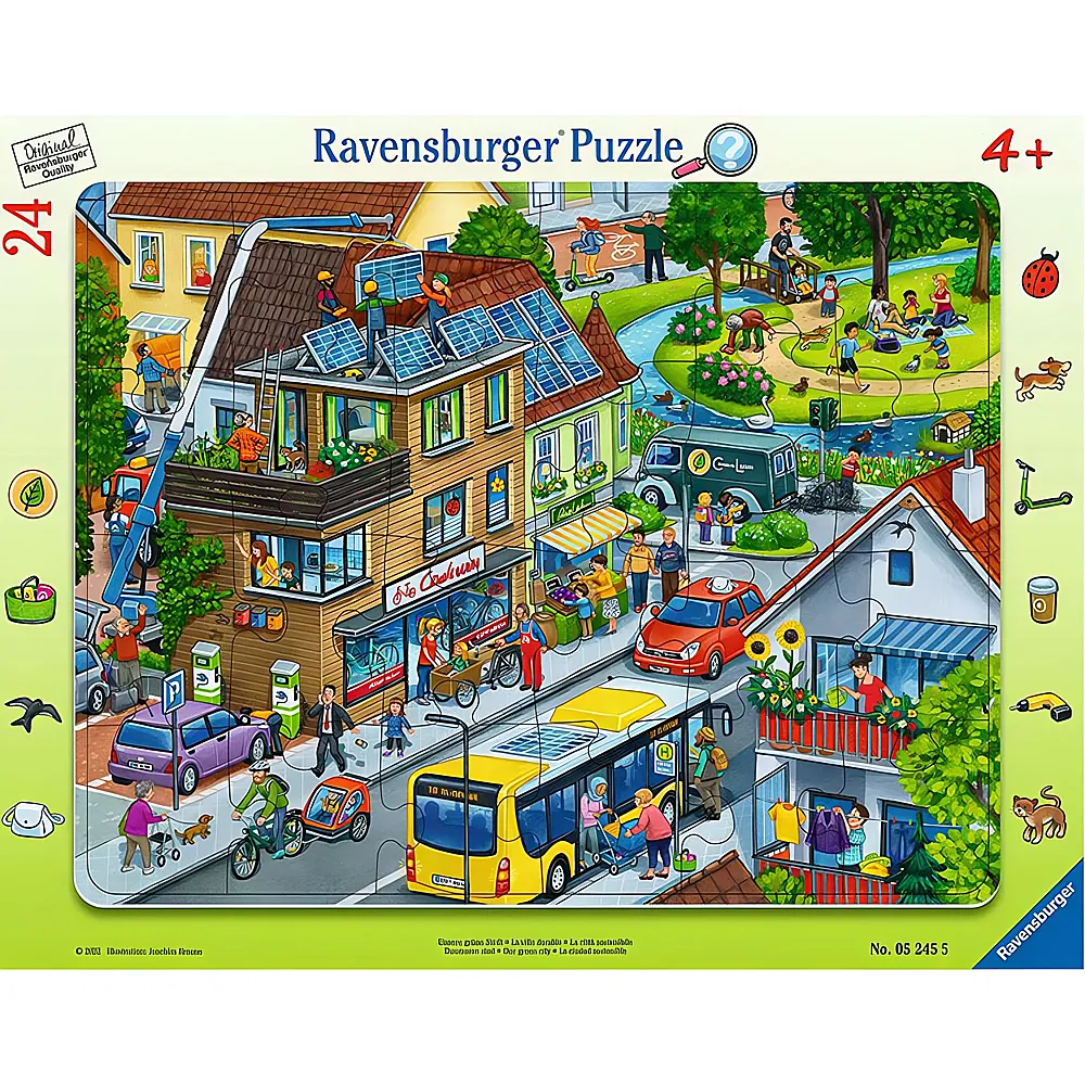 Ravensburger Puzzle Unsere grne Stadt 24Teile | Rahmenpuzzle