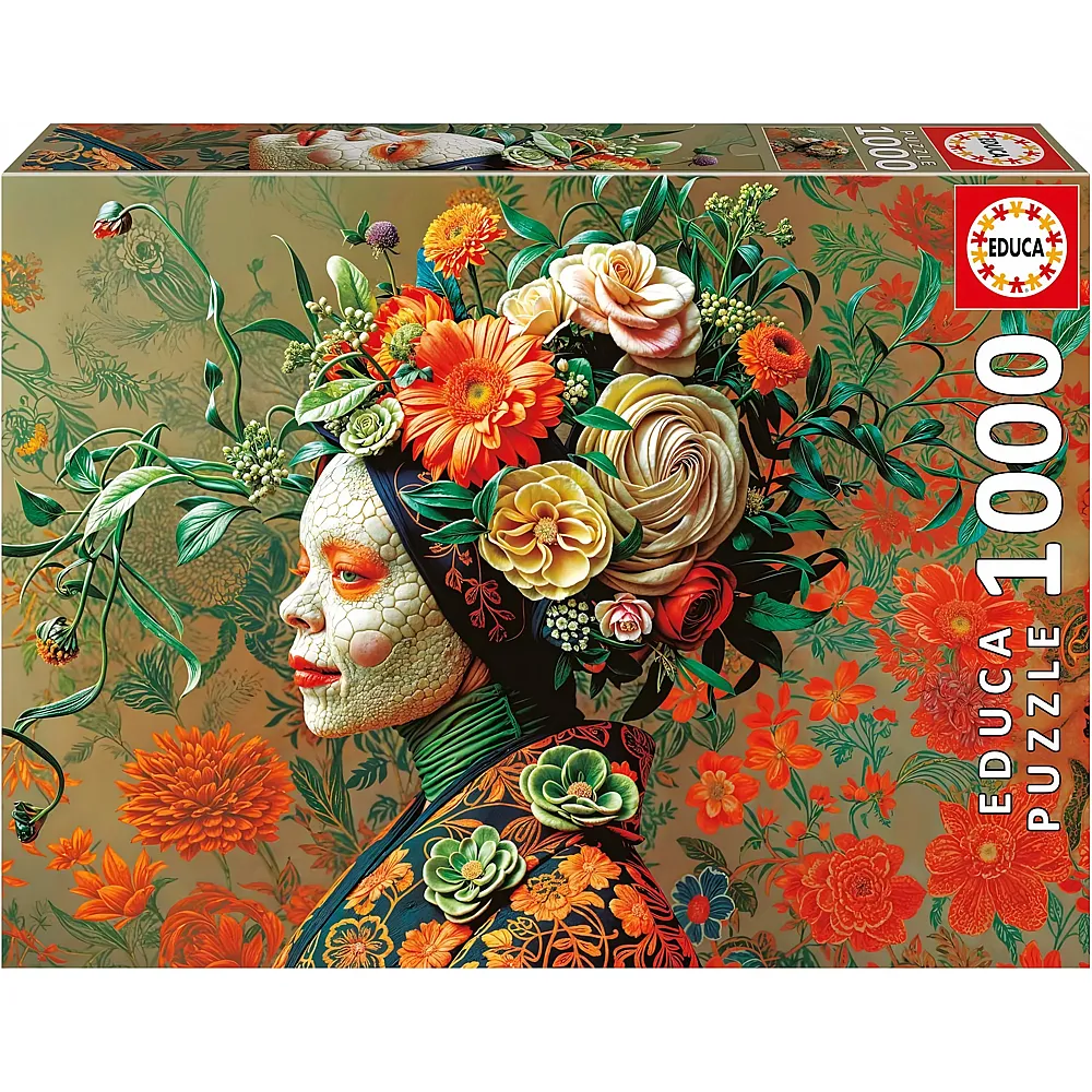 Educa 1000-teiliges Puzzle f�r Erwachsene  Echsenk�nigin. Inklusive Fix Puzzle-Kleber. Masse: 68 x 48 cm. Ab 14 Jahren 