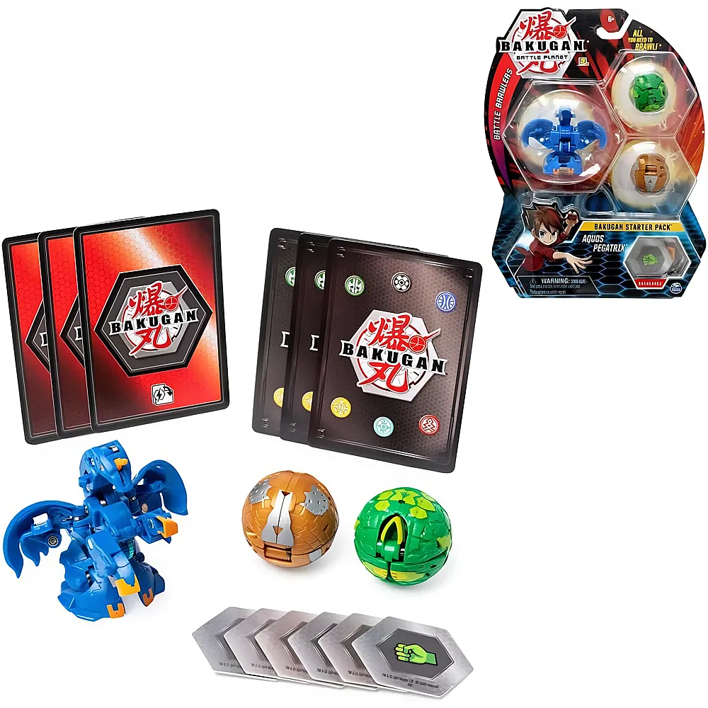 Spin Master BAKUGAN Starter Pack - Pack Aquos Pegatrix - Suche