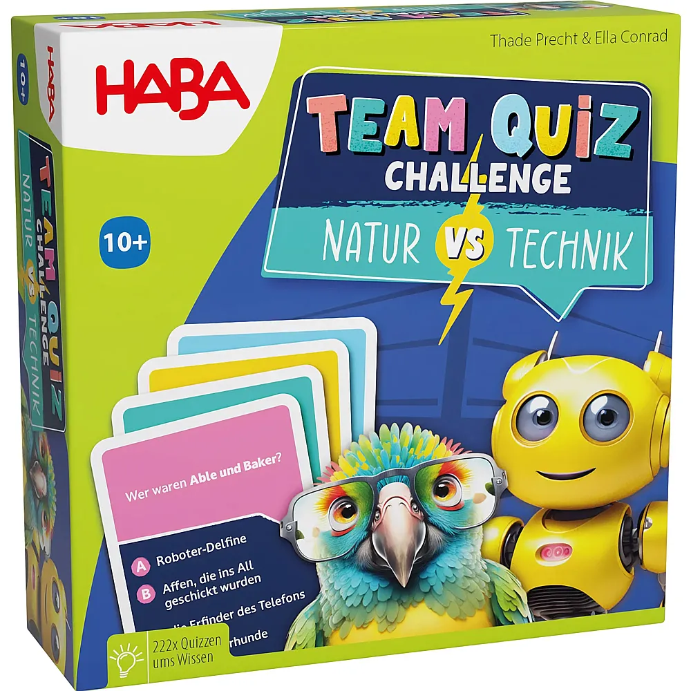 HABA Spiele Team Quiz Challenge  Natur vs. Technik