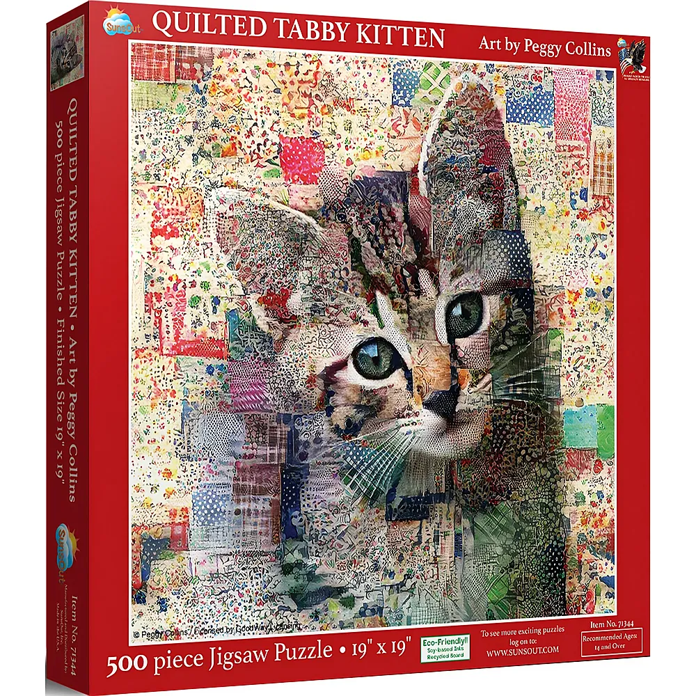 SunsOut Puzzle Peggy Collins Gestepptes getigertes K�tzchen 500Teile