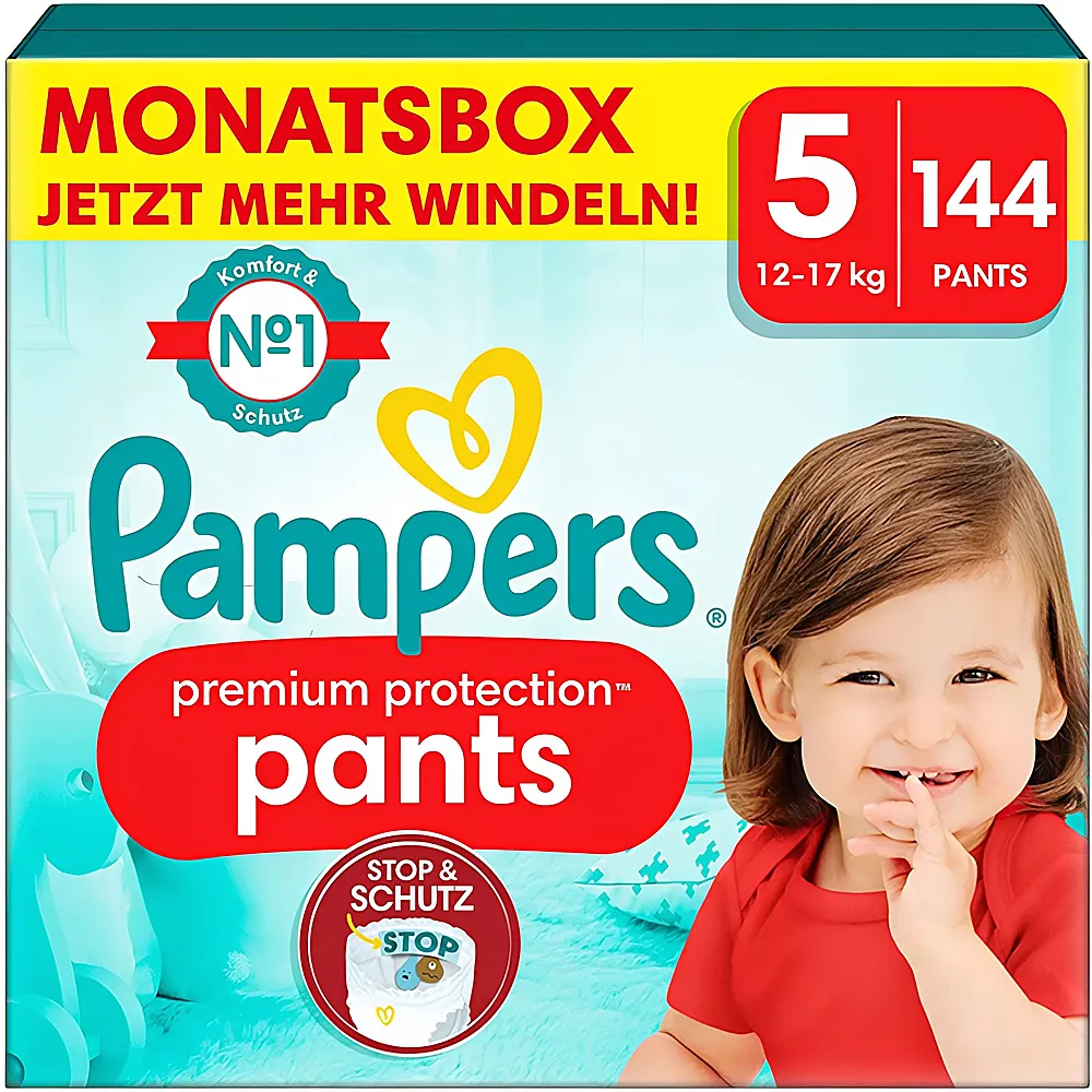 Pampers Premium Protection Pants Monatsbox Gr.5 144Stck | Wickeln