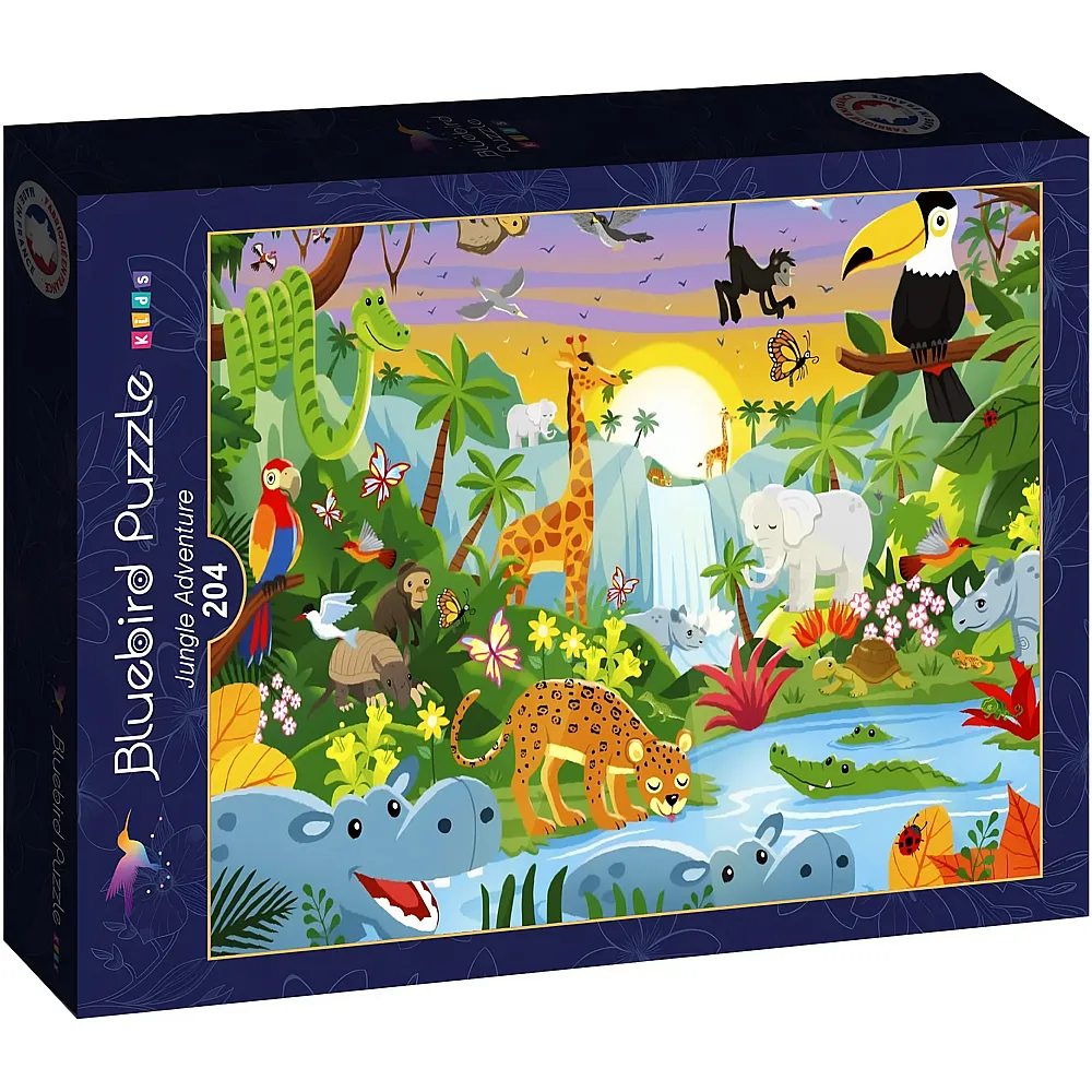 Bluebird Puzzle Kids Jungle Adventure - 204 Teile