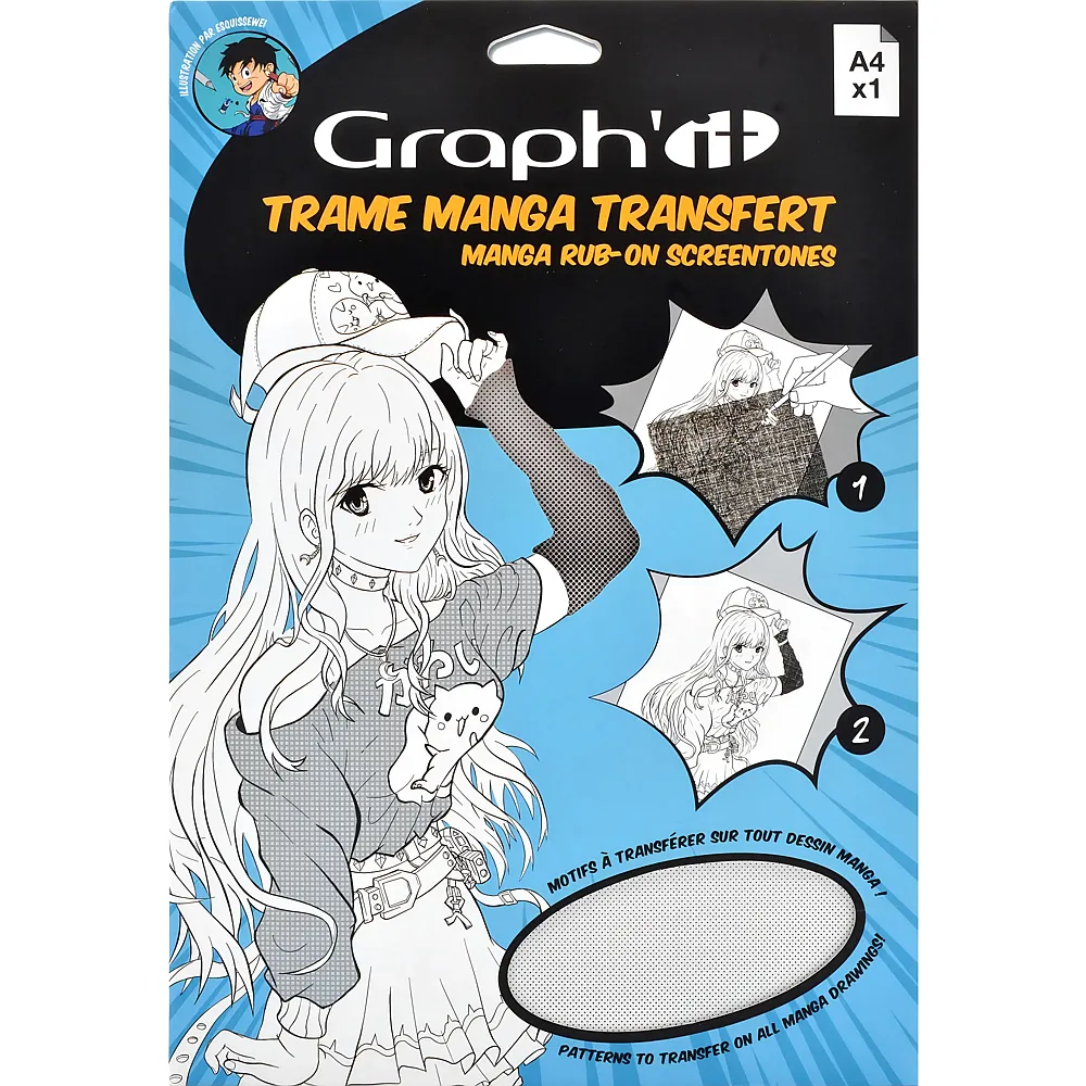 Graph'it Trame Transfer Manga Points Degrades A4