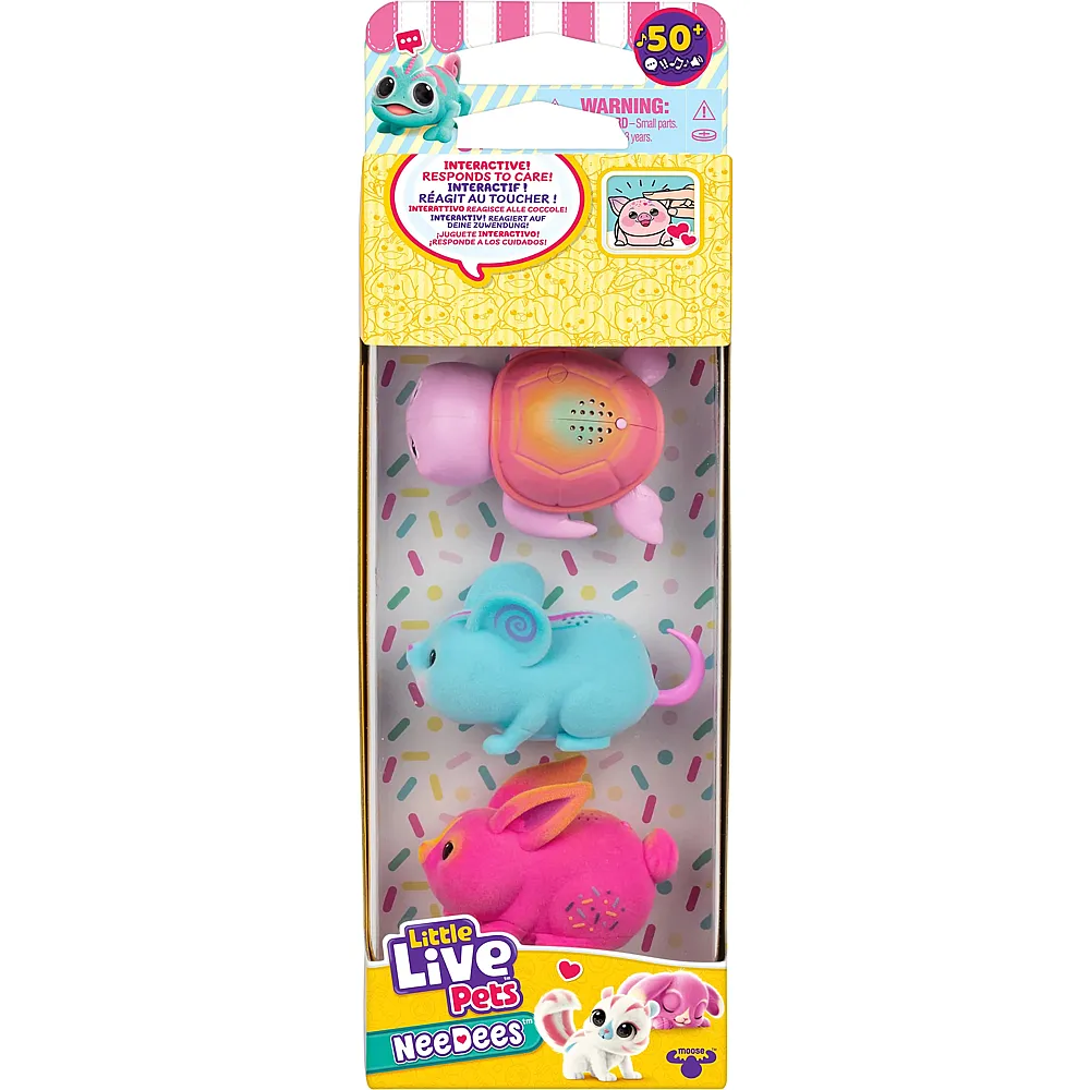Moose Toys Needees 3 St�ck Little Live Pets, interaktives Haustier,