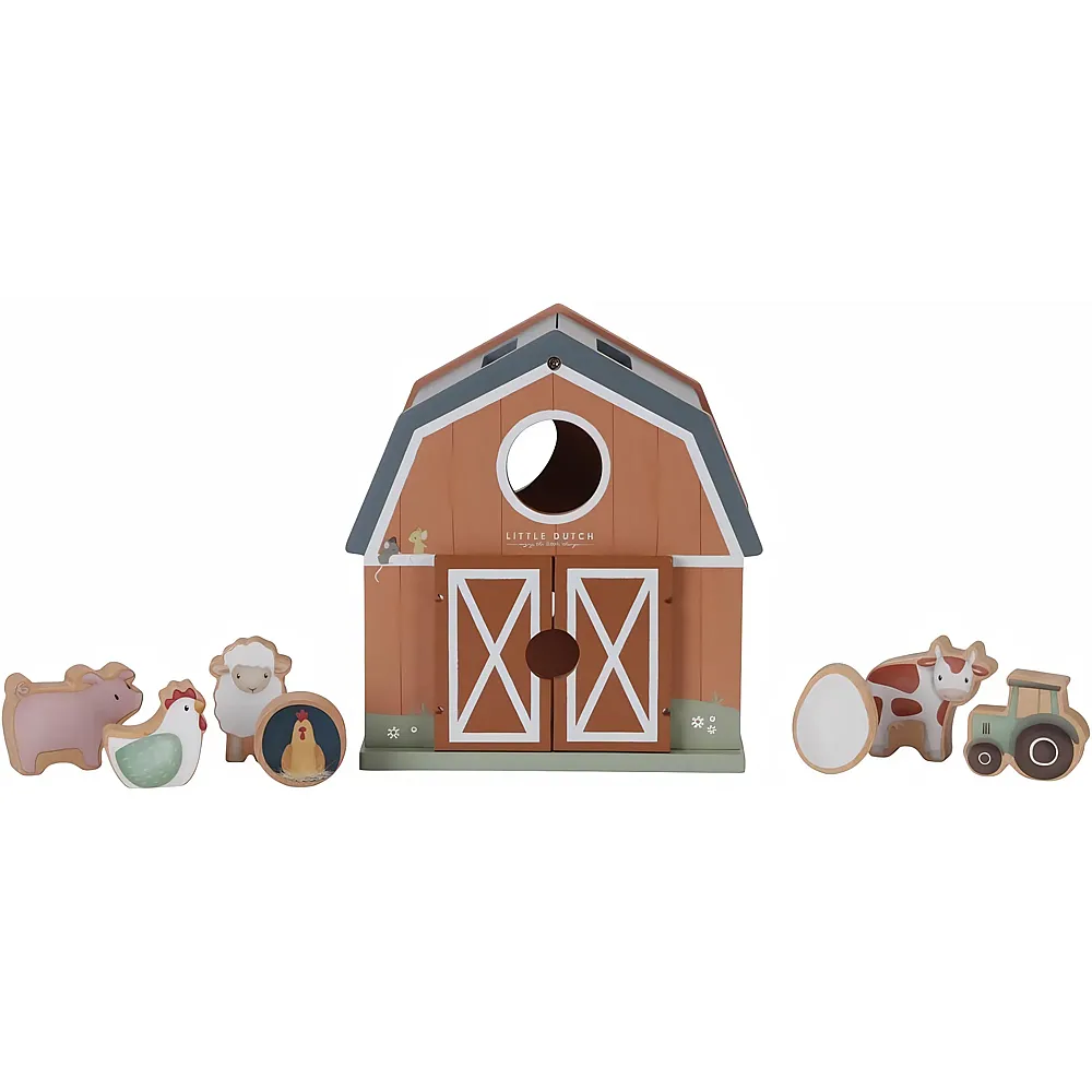 Little Dutch Formen-Steckspiel Little Farm FSC