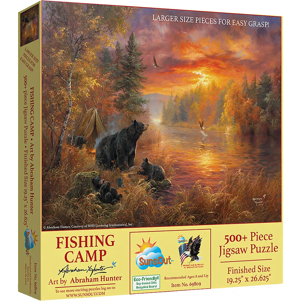 SunsOut Puzzle Abraham Hunter Fishing Camp - 500 Teile