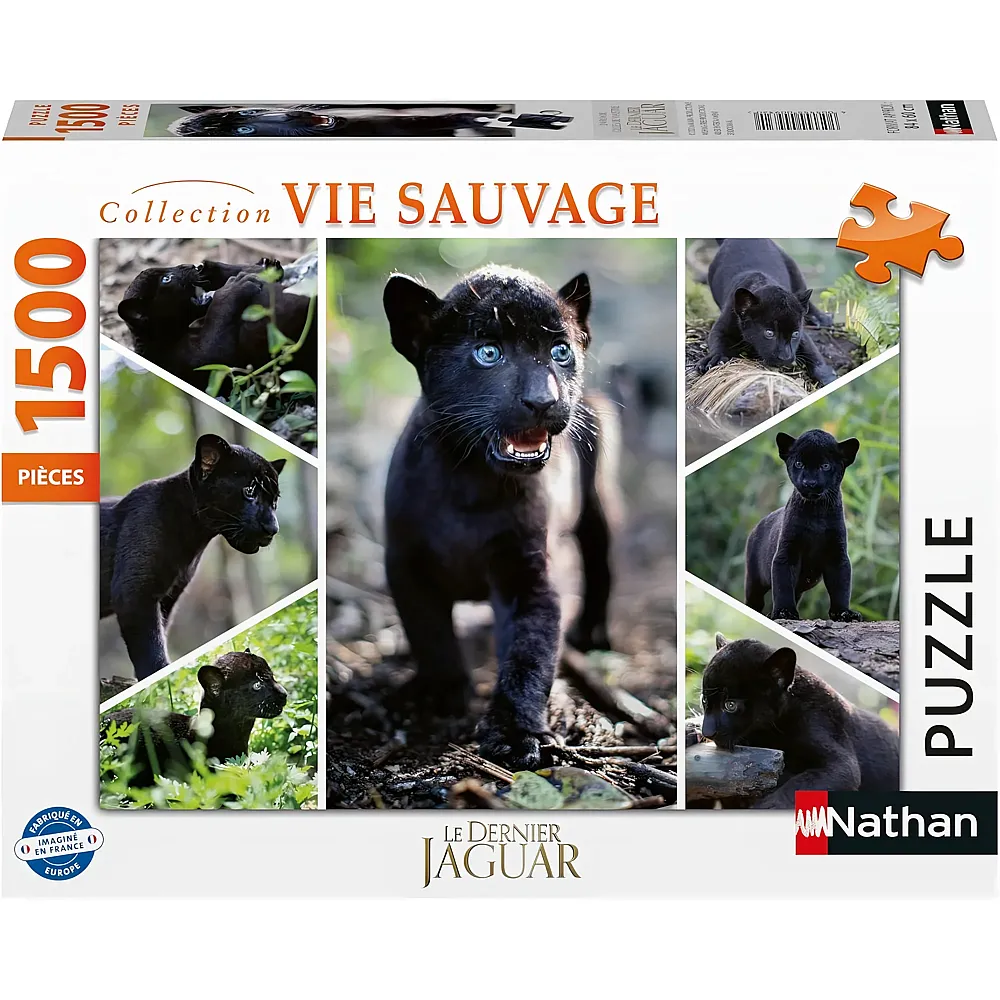 Nathan Puzzle Collection Vie Sauvage Der letzte Jaguar - 1500 Teile