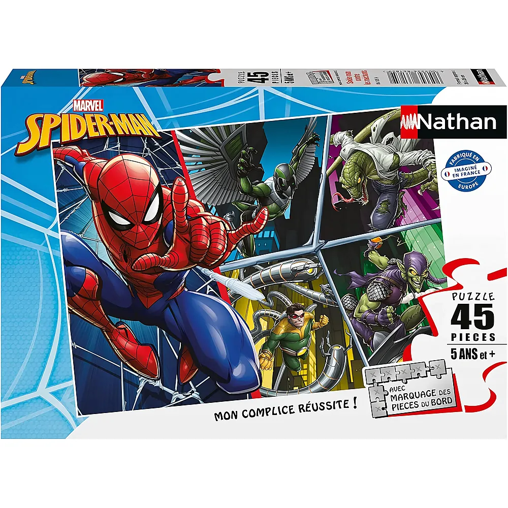Nathan Puzzle Spiderman Spider-Man Against the Villains - 45 Teile