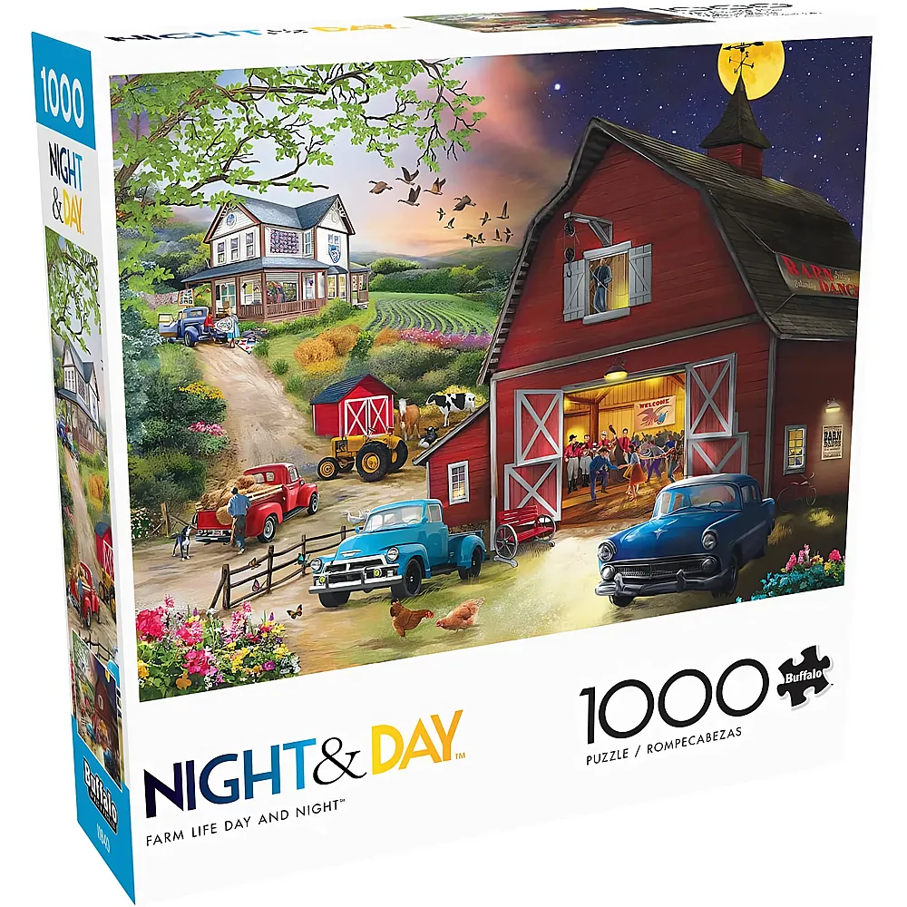 Buffalo Games Puzzle Farm Life Night and Day 1000Teile