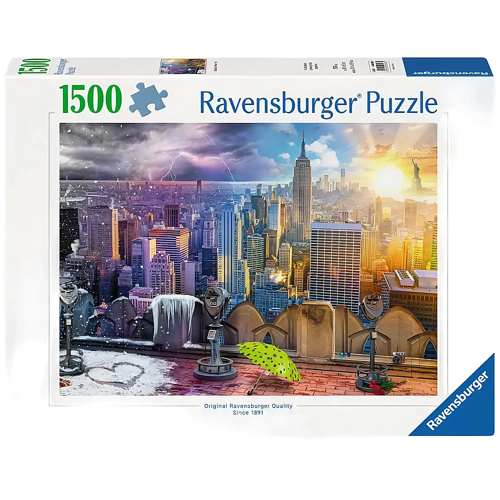 Ravensburger Puzzle New York im Winter und Sommer - 1500 Teile