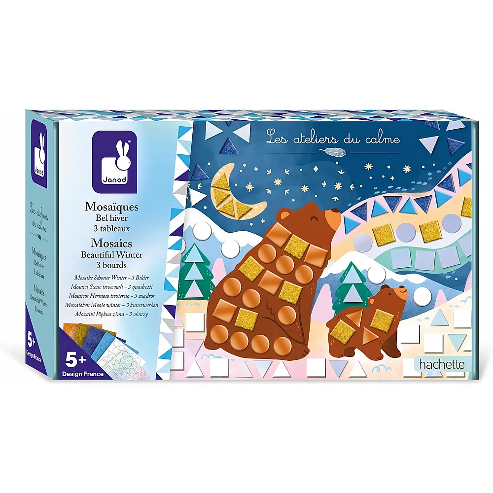 Janod Mosaikset aus Schaumstoff - Winter-Thema - Die Werkst�tten der Ruhe - 3 Bilder - Kreativset f�r Kinder - F�rderung