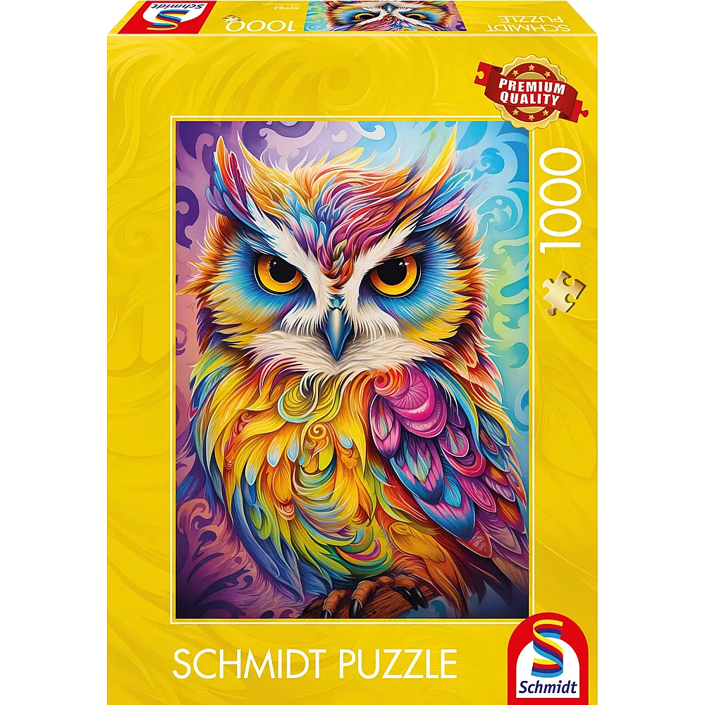 Schmidt Puzzle Eule im Papageienkleid - 1000 Teile