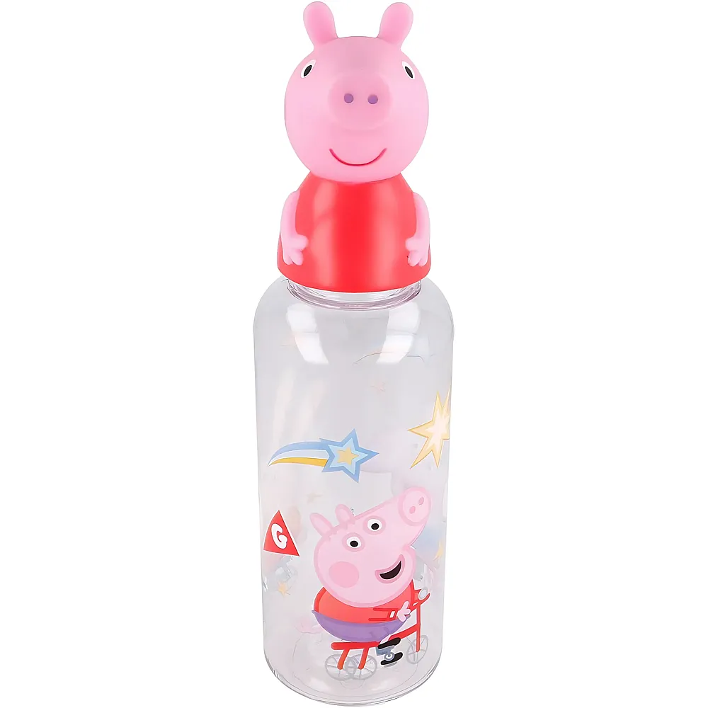 Stor Peppa Pig 3D Kunststoff Wasserflasche