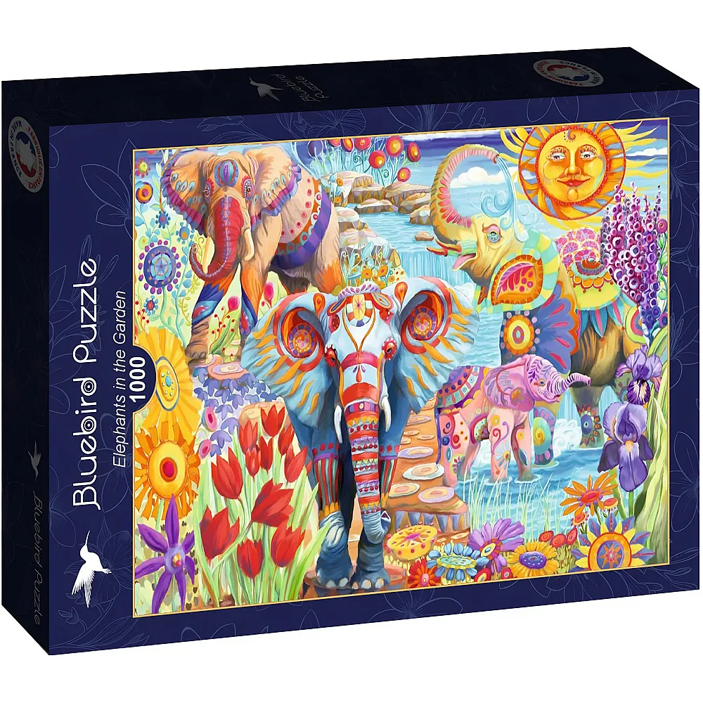 Bluebird Puzzle Elephants in the Garden 1000Teile
