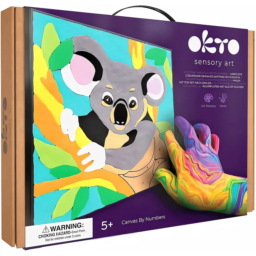 Okto Sensory Art Malen nach Zahlen mit Knetmasse Koala