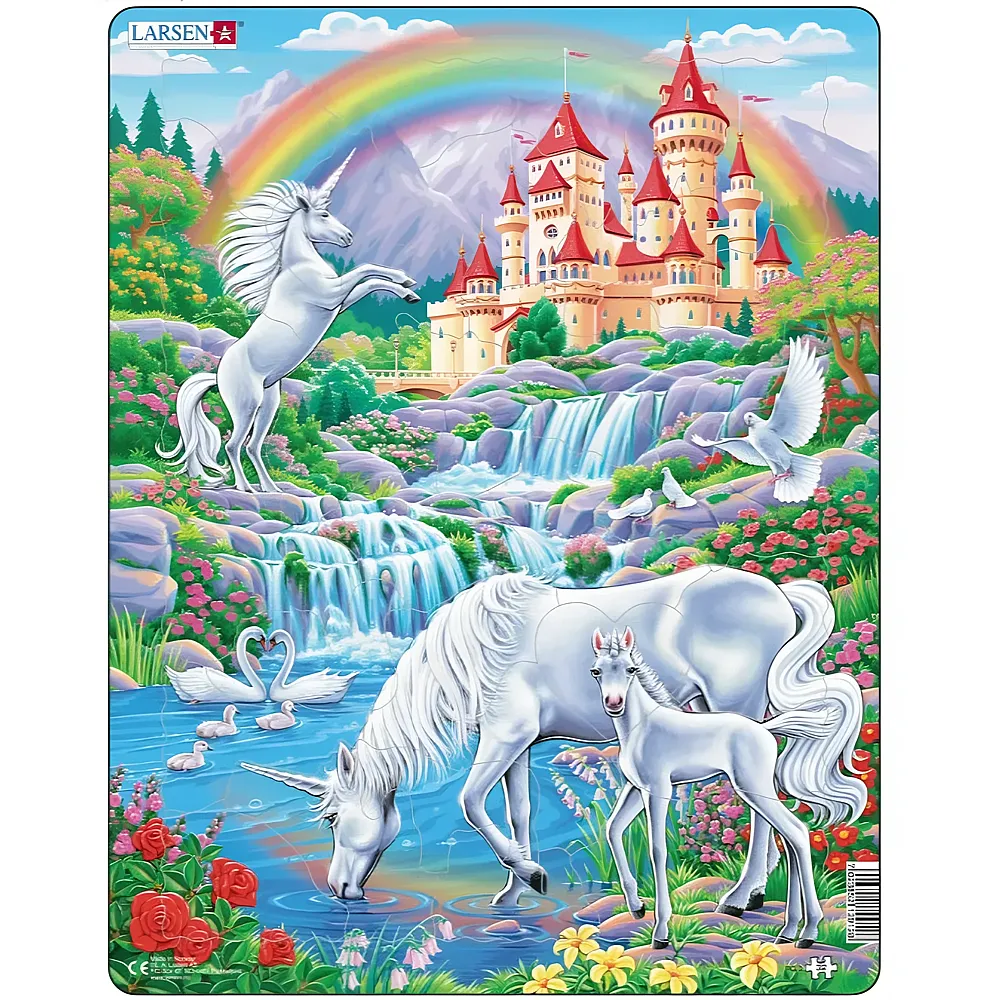 Larsen Puzzle Einh�rner - 32 Teile