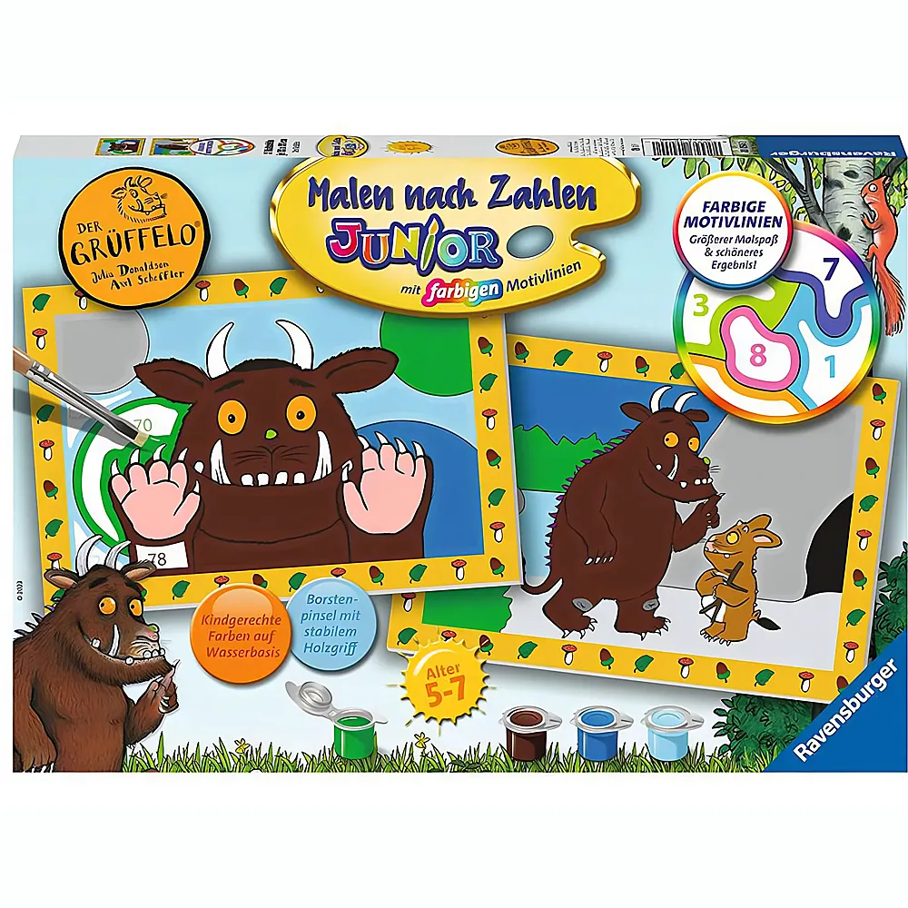 Ravensburger Malen nach Zahlen Farbige Motivlinien Der Gr�ffelo
