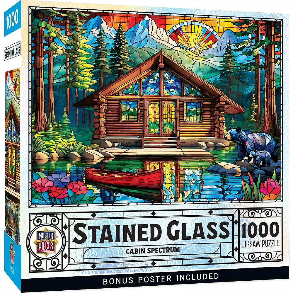 Master Pieces Puzzle Stained Glass Classics Einsames Cottage - 1000 Teile