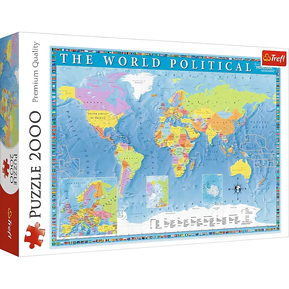 Trefl Puzzle Politische Weltkarte 2000Teile