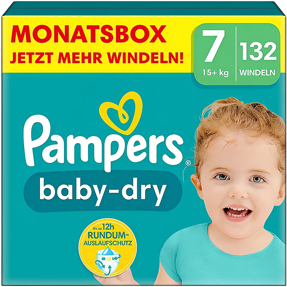 Pampers Baby-Dry Windeln Monatsbox Gr.7 132Stck