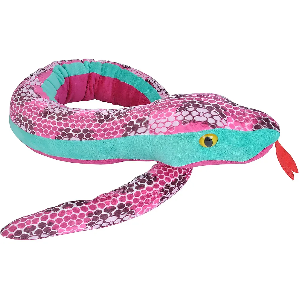meinspielzeug - Wild Republic Snake Honeycomb Pink - 137 cm | Reptilien Pl�sch