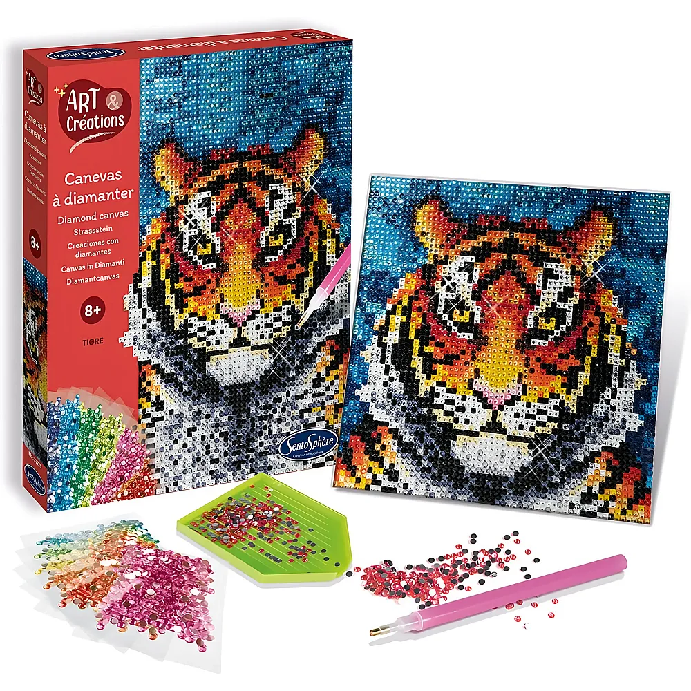 Sentosphere Art & Cr�ations Bastelset Strassstein-Bild Tiger