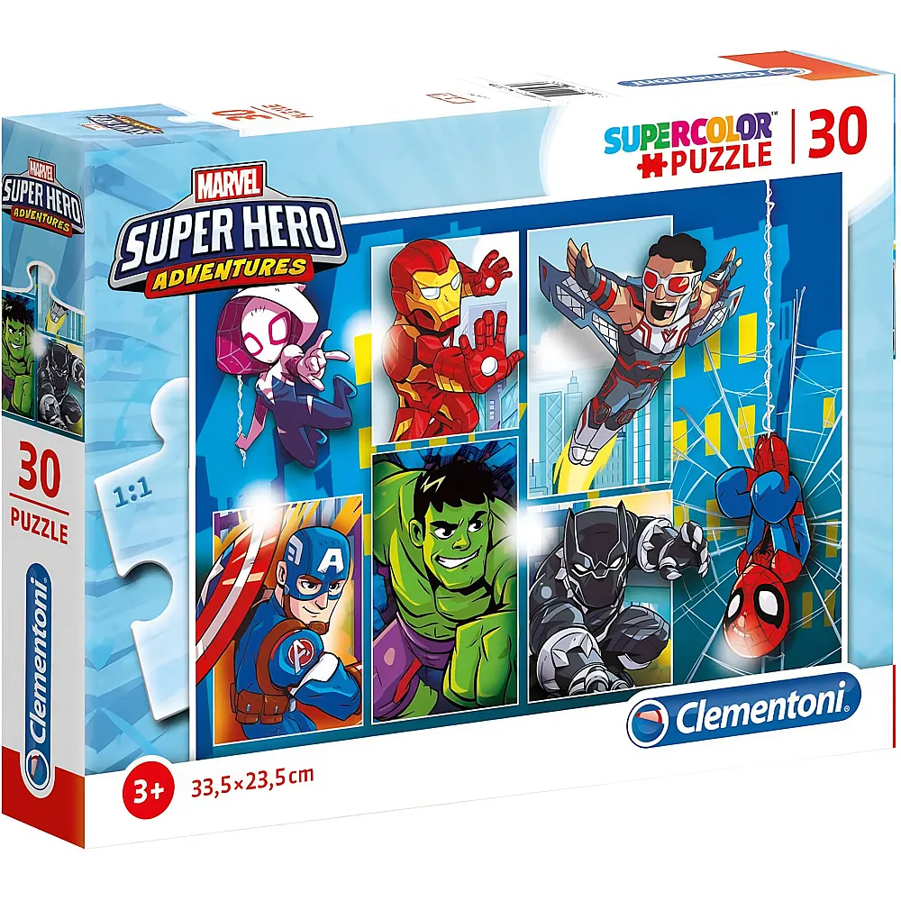 Clementoni Puzzle Supercolor Avengers Super Hero Adventures - 30 Teile