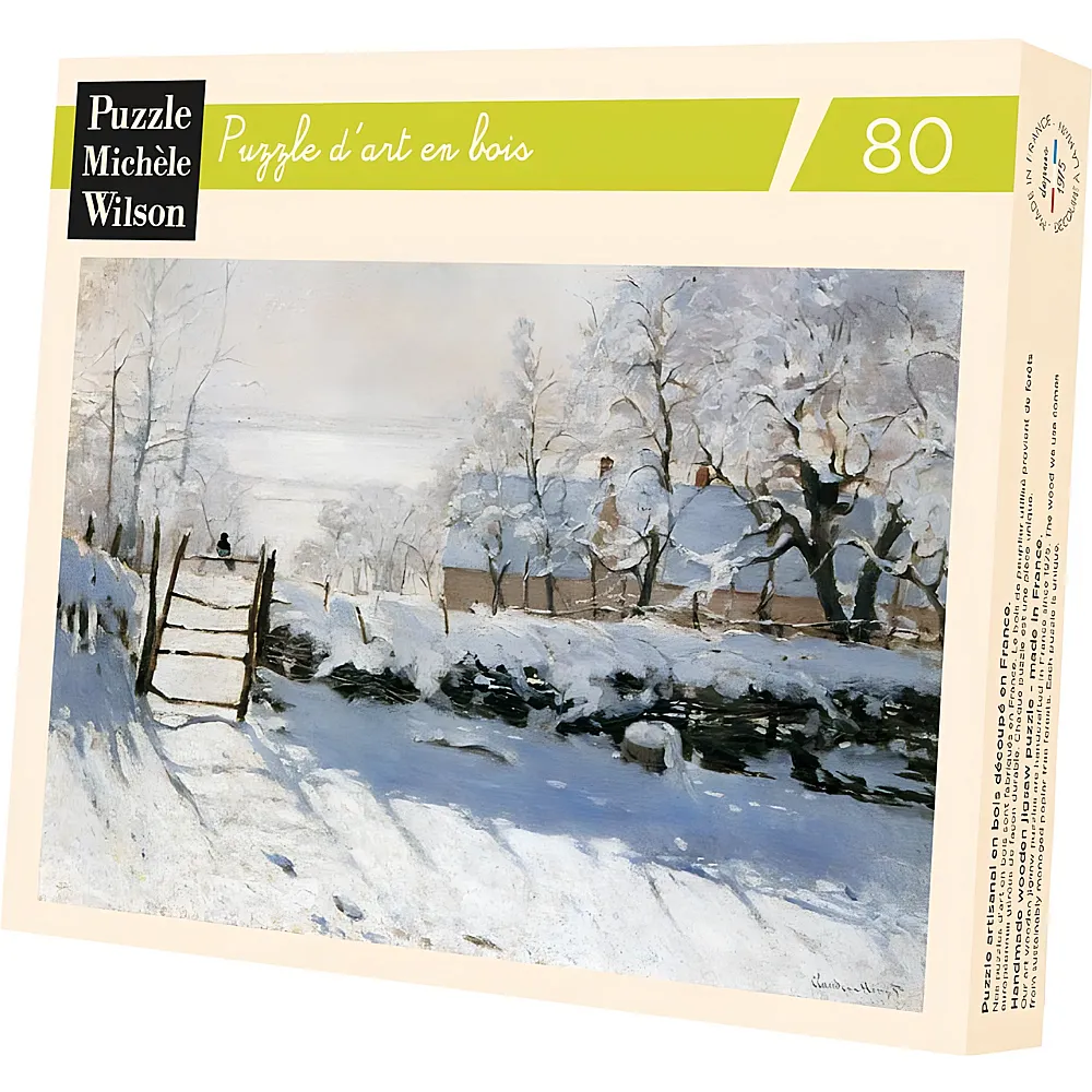 Puzzle Mich�le Wilson Jigsaw Puzzle - 80 Pieces - Art - Wooden - Monet : The Magpie 80Teile