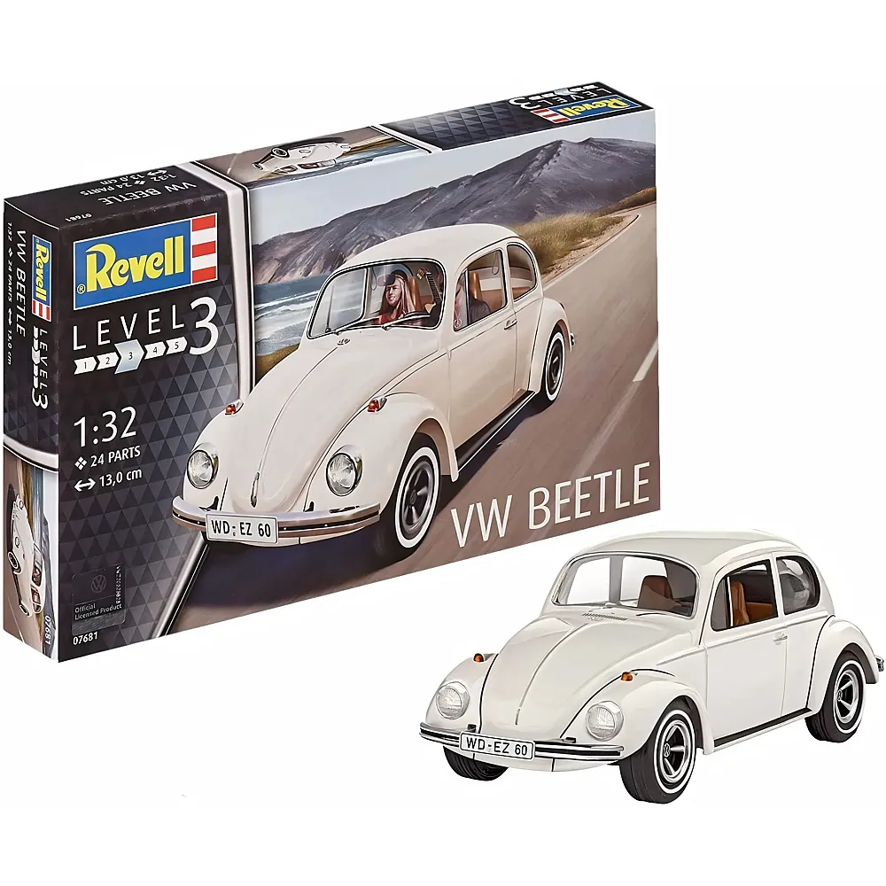 meinspielzeug - Revell Level 3 Modellbausatz VW K�fer 24Teile | Modellbausatz Fahrzeuge