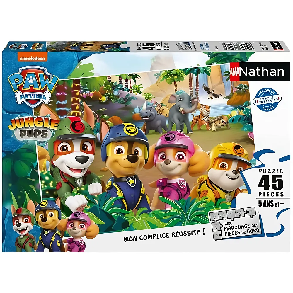 Nathan Puzzle Im Herzen des Dschungels - Paw Patrol - 45 Teile