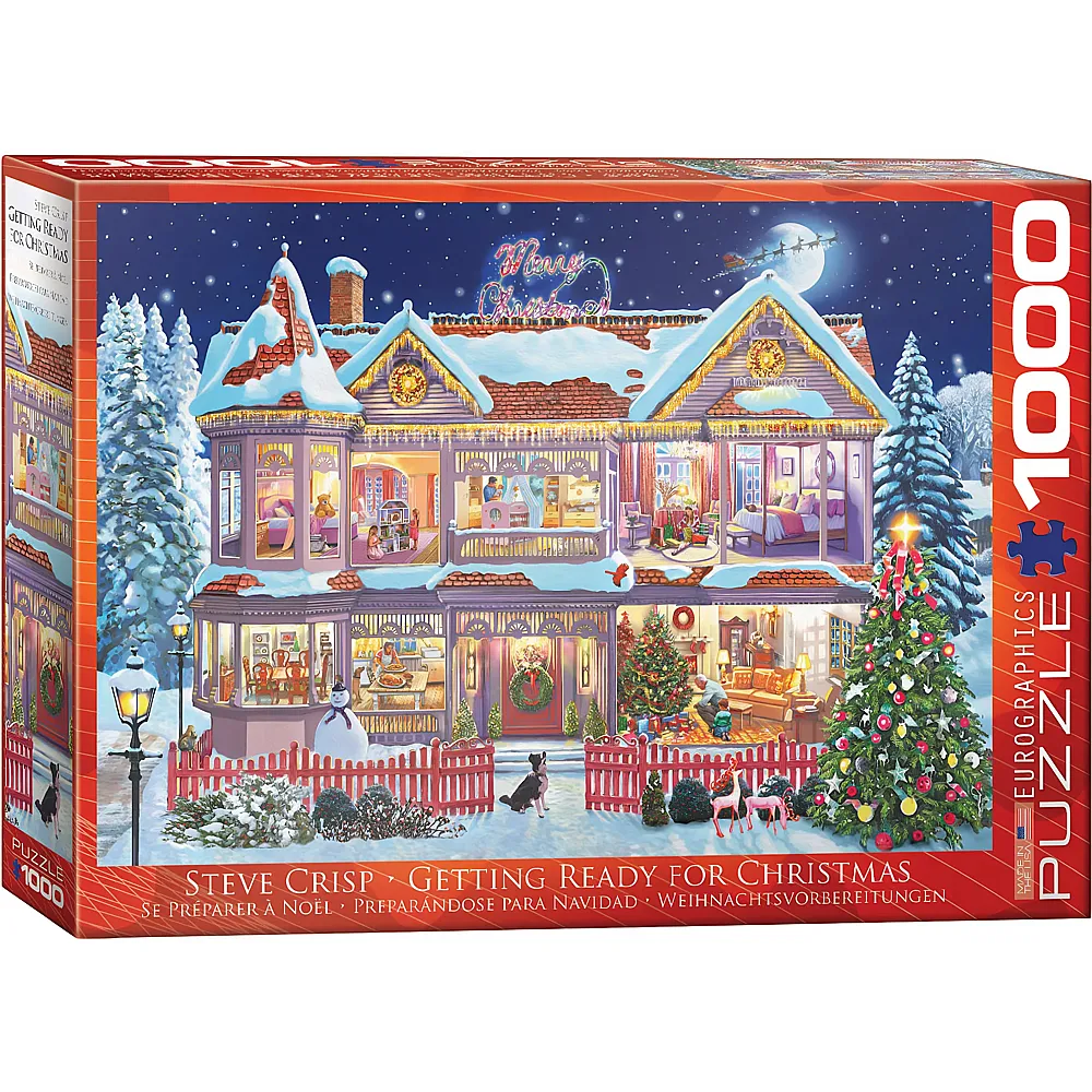 Eurographics Puzzle Steve Crisp - Getting Ready Christmas - 1000 Teile - Puzzle 1000 Teile