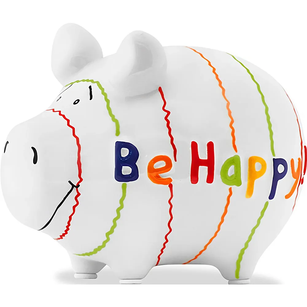 KCG Sparschwein Be Happy aus Keramik | Dekoration