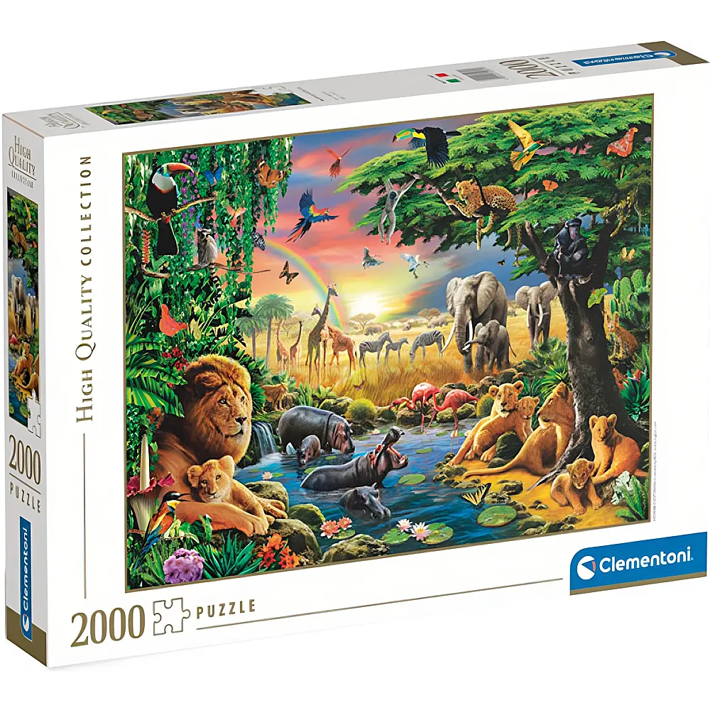 Clementoni Puzzle High Quality Collection The African Gathering 2000Teile