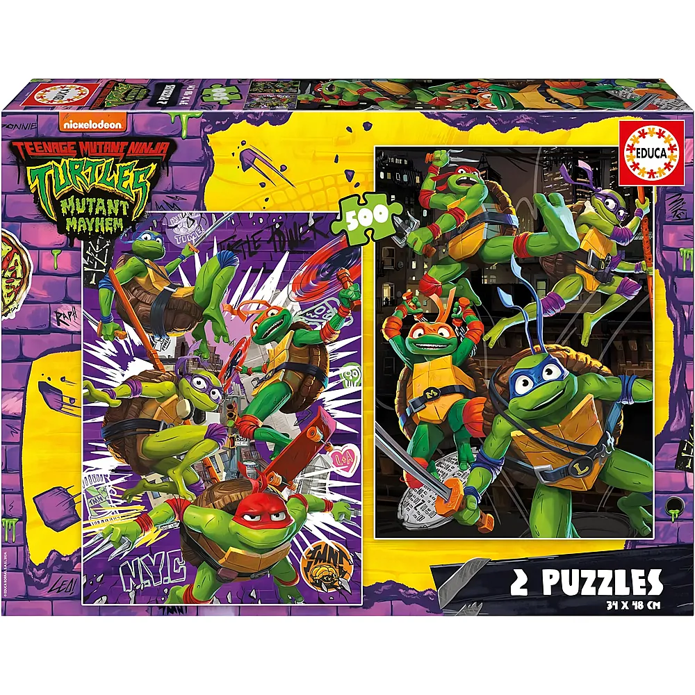 Educa Puzzle TMNT 2in1 Ninja Turtles 500Teile