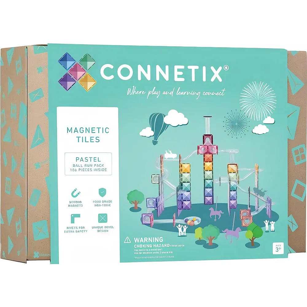 Connetix Pastel Ball Run Pack - 106 Teile