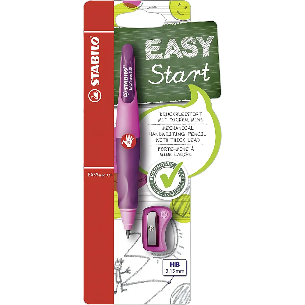 Stabilo EASYergo 3.15 START rechts pink