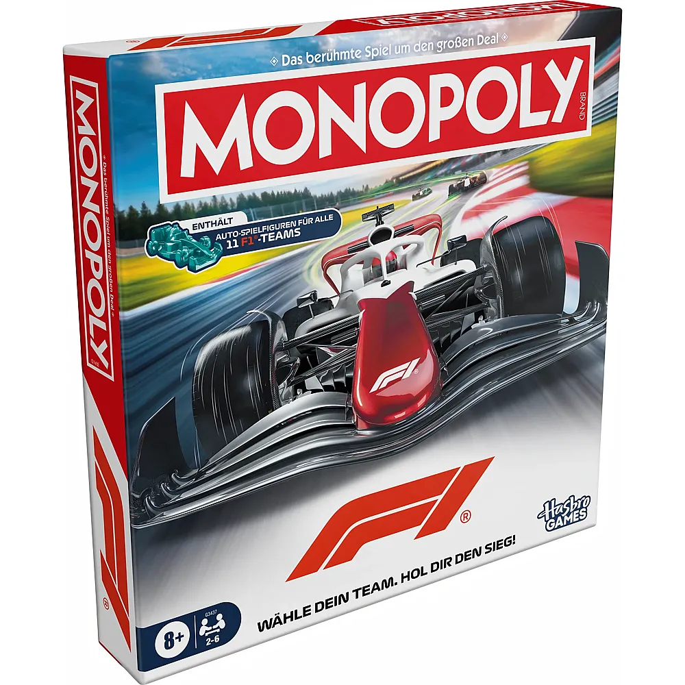 Hasbro Gaming Monopoly Formel 1, d ab 8 Jahren, 2-6 Spieler,