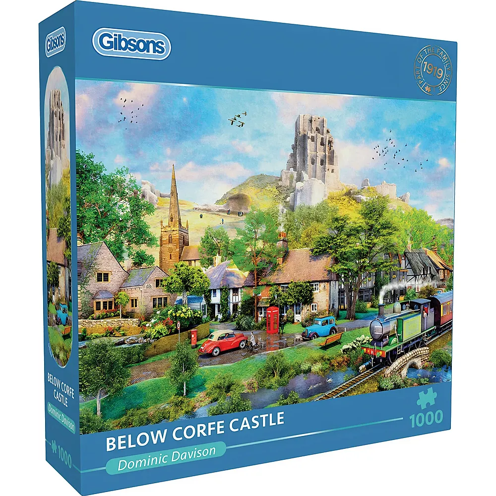 Gibsons Puzzle Dominic Davison Unterhalb des Schlosses Corfe - 1000 Teile