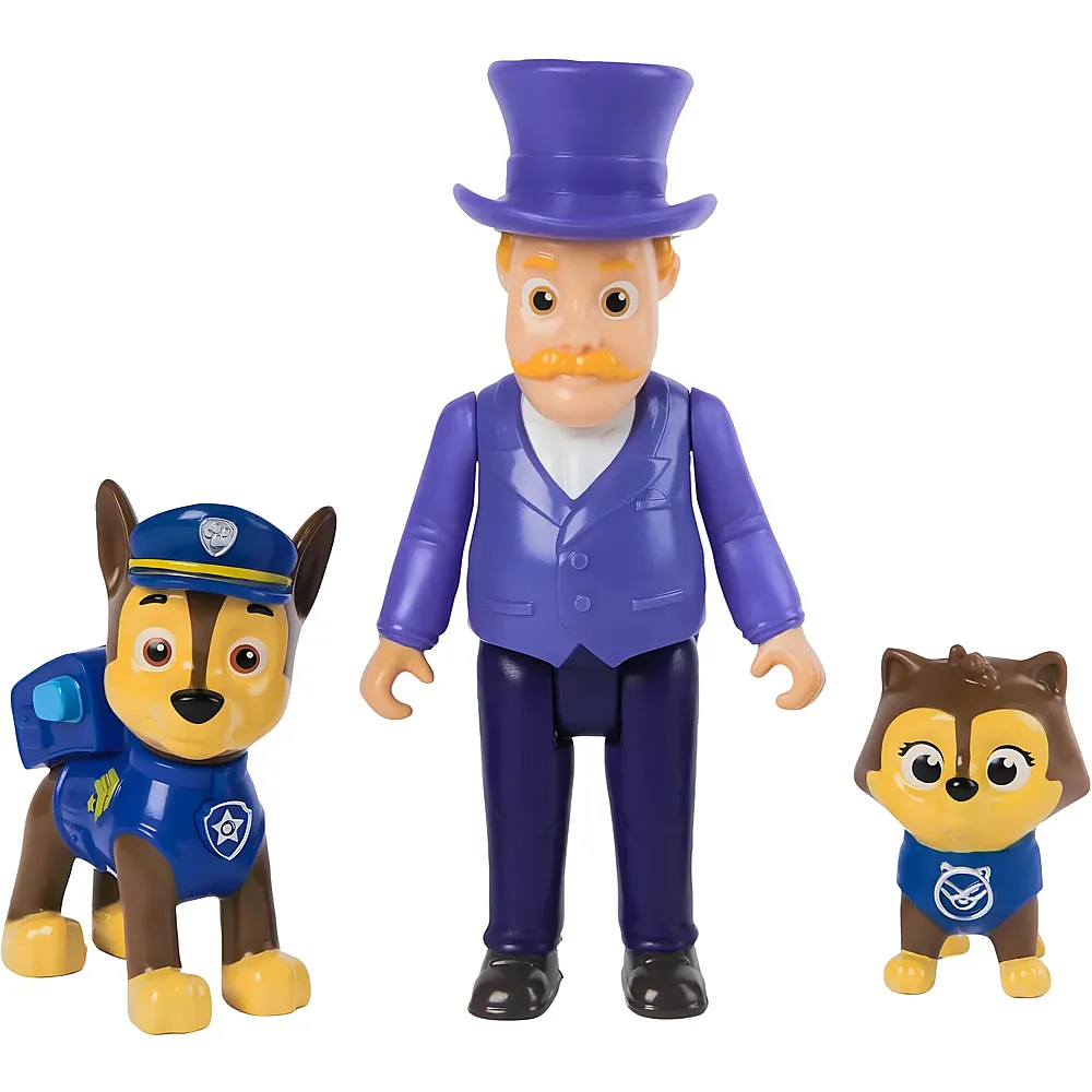 Spin Master Paw Patrol Figuren-Set mit 1 Chase, 1 Chaos-K�tzchen und B�rgermeister Besserwisser