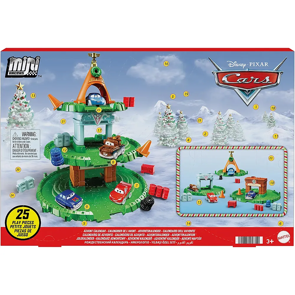 Mattel Disney Cars Mini Racers Adventskalender