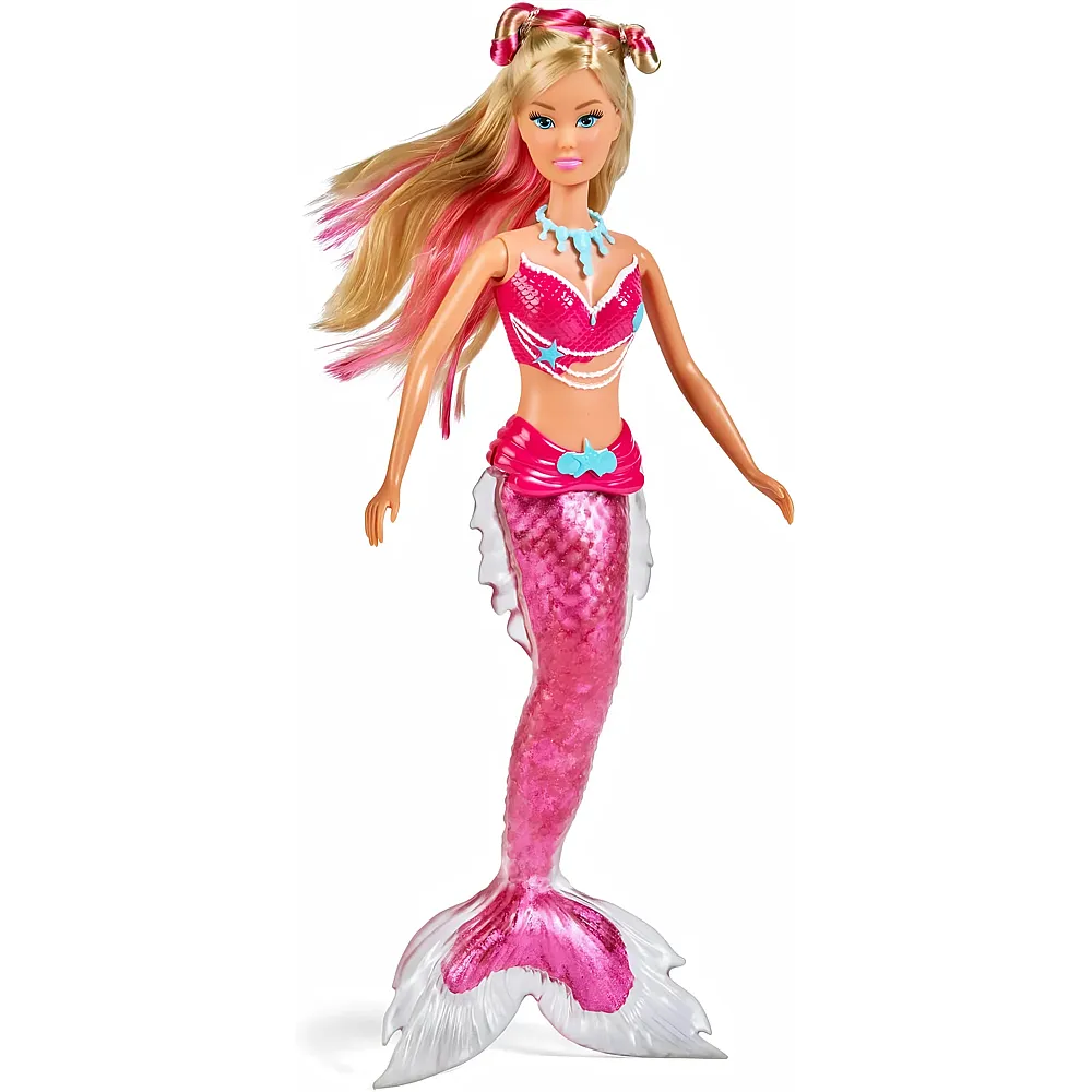 Simba Steffi Love Meerjungfrau-Puppe mit weich-gef�llter Schwanzflosse & Delfinfigur
